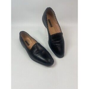 Hush Puppies Women’s 11M Black Leather Whipstitch Comfort Loafers Brazil